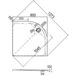 Duschwanne Maui-VK 90 Cm X 90 Cm 7 Duschwanne Maui-VK 90 Cm X 90 Cm -Dusch Welt Verkauf 674851 3209 3