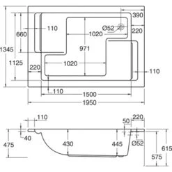 Ottofond Körperform-Badewanne Maharaja 195 Cm Weiß -Dusch Welt Verkauf 6751002 3209 sk