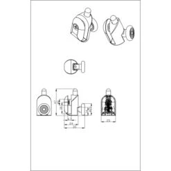 Einzelrolle Für Duschkabinen 4er-Set 4-5 Mm Glasstärke -Dusch Welt Verkauf 702414 4633 2