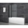 Aurlane Badewannenfaltwand Black Comfort 2 Schwarz Matt 100 Cm X 140 Cm -Dusch Welt Verkauf 760908 4018 1a112 1