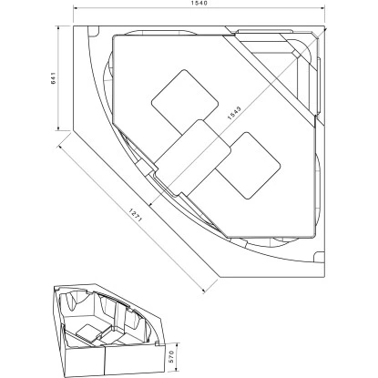 Badewannenträger Für Ottofond Katamaran Eckwanne Mit Ablage 148 Cm X 148 Cm 4 Badewannenträger Für Ottofond Katamaran Eckwanne Mit Ablage 148 Cm X 148 Cm – Bild 2