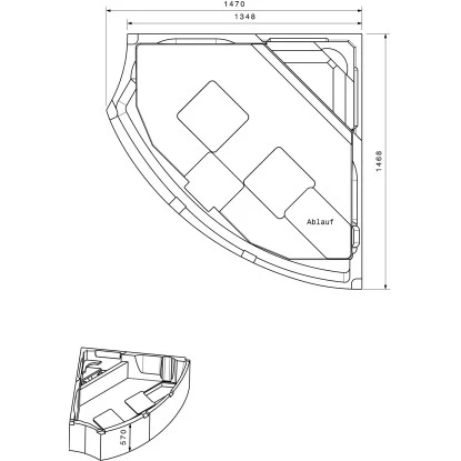 Badewannenträger Für Ottofond Aura Links Eckwanne 150 Cm X 150 Cm 4 Badewannenträger Für Ottofond Aura Links Eckwanne 150 Cm X 150 Cm – Bild 2