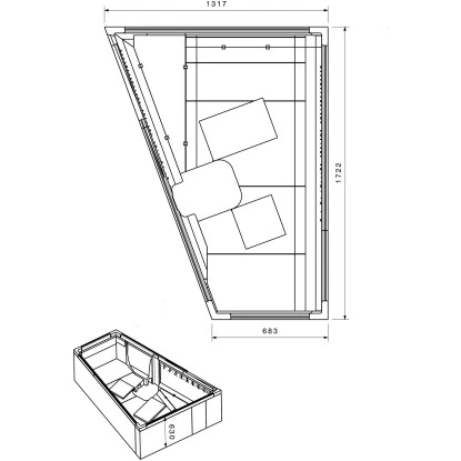 Badewannenträger Für Ottofond Galia 2 Links Ohne Ablage 175 Cm X 135 Cm 4 Badewannenträger Für Ottofond Galia 2 Links Ohne Ablage 175 Cm X 135 Cm – Bild 2