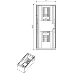 Badewannenträger Für Ottofond Cubic 170 170 Cm X 75 Cm -Dusch Welt Verkauf 766090 4034 17055297 2
