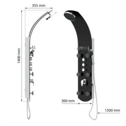 Eisl Duschpaneel Karibik 3 In 1 Mit Regendusche Sechs Massagedüsen Schwarz 14 Eisl Duschpaneel Karibik 3 In 1 Mit Regendusche Sechs Massagedüsen Schwarz -Dusch Welt Verkauf 7663602 2759 3