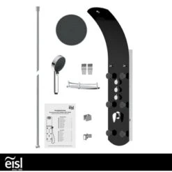 Eisl Duschpaneel Karibik 3 In 1 Mit Regendusche Sechs Massagedüsen Schwarz 16 Eisl Duschpaneel Karibik 3 In 1 Mit Regendusche Sechs Massagedüsen Schwarz -Dusch Welt Verkauf 7663602 2759 5