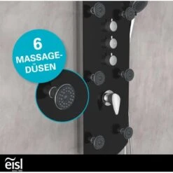 Eisl Duschpaneel Karibik 3 In 1 Mit Regendusche Sechs Massagedüsen Schwarz 20 Eisl Duschpaneel Karibik 3 In 1 Mit Regendusche Sechs Massagedüsen Schwarz -Dusch Welt Verkauf 7663602 2759 9