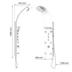 Eisl Duschpaneel Karibik 3 In 1 Mit Regendusche Sechs Massagedüsen Weiß 14 Eisl Duschpaneel Karibik 3 In 1 Mit Regendusche Sechs Massagedüsen Weiß -Dusch Welt Verkauf 7663628 2759 3