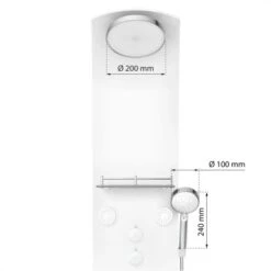 Eisl Duschpaneel Karibik 3 In 1 Mit Regendusche Sechs Massagedüsen Weiß 15 Eisl Duschpaneel Karibik 3 In 1 Mit Regendusche Sechs Massagedüsen Weiß -Dusch Welt Verkauf 7663628 2759 4