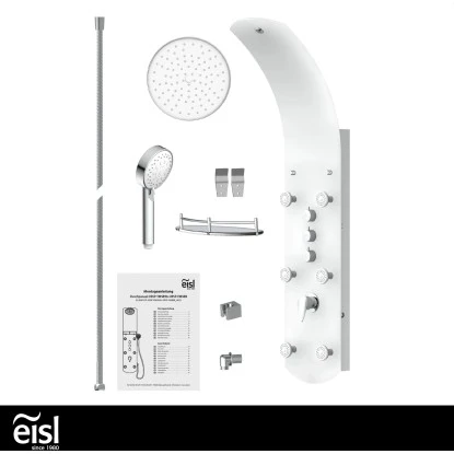 Eisl Duschpaneel Karibik 3 In 1 Mit Regendusche Sechs Massagedüsen Weiß 8 Eisl Duschpaneel Karibik 3 In 1 Mit Regendusche Sechs Massagedüsen Weiß – Bild 6