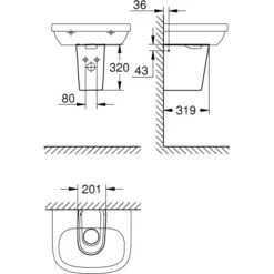 Grohe Halbsäule Essence Alpinweiß -Dusch Welt Verkauf 779018 4520 3