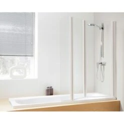 Wannenaufsatz Einfaltbar Mit Abperl-Effekt Duna I Echtglas 135 Cm X 107 Cm