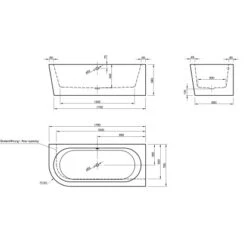 Ottofond Eck-Badewanne Modena Corner Links 178 Cm Schwarz-Weiß 7 Ottofond Eck-Badewanne Modena Corner Links 178 Cm Schwarz-Weiß -Dusch Welt Verkauf 8203135 3209 3