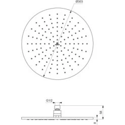 Ideal Standard Kopfbrause Idealrain Atelier 30 Cm X 30 Cm Silver Rund -Dusch Welt Verkauf 887309 3049 4