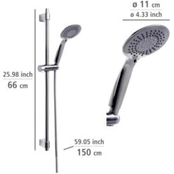 Wenko Brauseset Young Chrom -Dusch Welt Verkauf 903234 1068 07