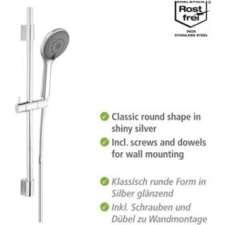 Wenko Brauseset Watersaving Chrom -Dusch Welt Verkauf 903251 1068 04