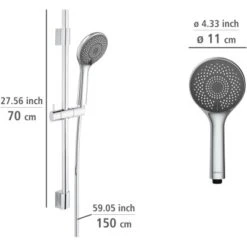 Wenko Brauseset Watersaving Chrom -Dusch Welt Verkauf 903251 1068 09