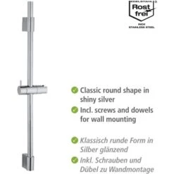 Wenko Duschstange Classic Chrom 70 Cm 8 Wenko Duschstange Classic Chrom 70 Cm -Dusch Welt Verkauf 903255 1068 03