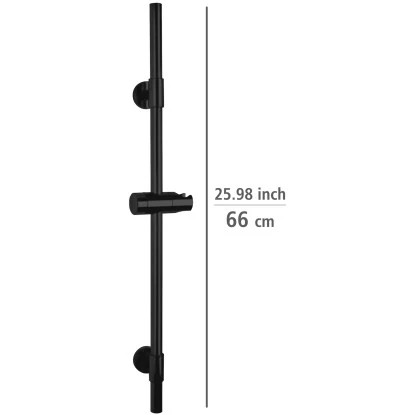 Wenko Duschstange Basic Schwarz 6 Wenko Duschstange Basic Schwarz – Bild 4