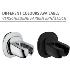 Wenko Duschkopfhalter Libertà Schwarz Befestigen Ohne Bohren -Dusch Welt Verkauf 903762 1068 05