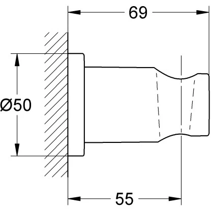 Grohe Handbrausehalter Rainshower Nickel Gebürstet 4 Grohe Handbrausehalter Rainshower Nickel Gebürstet – Bild 2