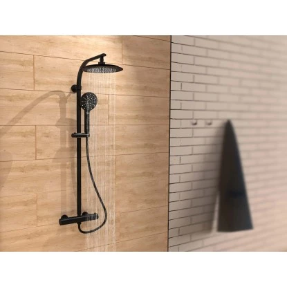 Schütte Überkopfbrause-Set Madura Fresh Schwarz Matt 4 Schütte Überkopfbrause-Set Madura Fresh Schwarz Matt – Bild 2