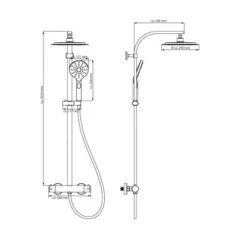 Schütte Überkopfbrause-Set Madura Fresh Schwarz Matt 13 Schütte Überkopfbrause-Set Madura Fresh Schwarz Matt -Dusch Welt Verkauf e2in1schwarzmatt Zeichnung