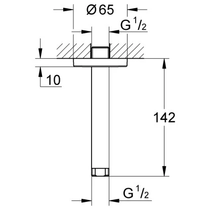Grohe Deckenauslass Rainshower 142 Mm 4 Grohe Deckenauslass Rainshower 142 Mm – Bild 2